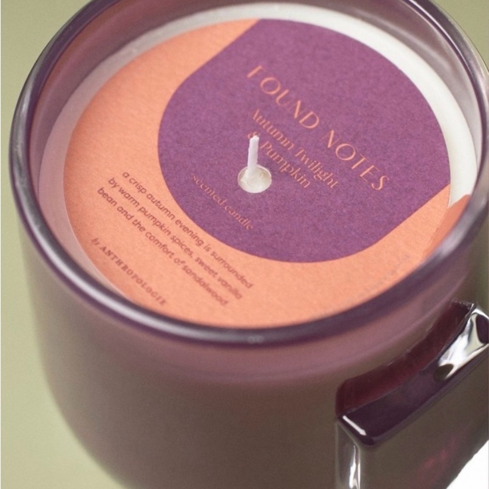 Anthropologie NWT/NIB Found Notes Gourmand Autumn Twilight Pumpkin Candle - Picture 4 of 4